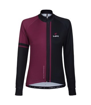 Dámský zateplený cyklistický dres MIRROR vínová_00980_01