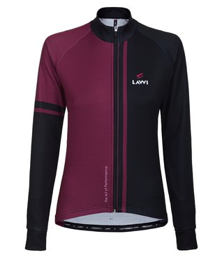 Dámský zateplený cyklistický dres MIRROR vínová_00980_01