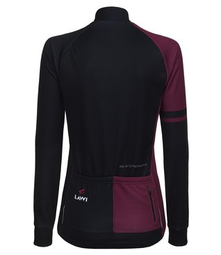 Dámský zateplený cyklistický dres MIRROR vínová_00980_02