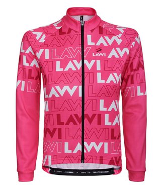 Dětský zateplený cyklistický dres BRUTALISM pink_00967_01