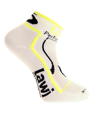 Cyklistické ponožky Performance krátké White/Fluo Yellow