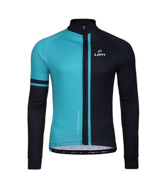 Pánský zateplený cyklistický dres MIRROR tyrkys _00983_01